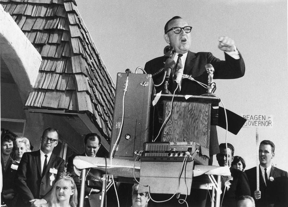 Pat Brown campaigning in 1966